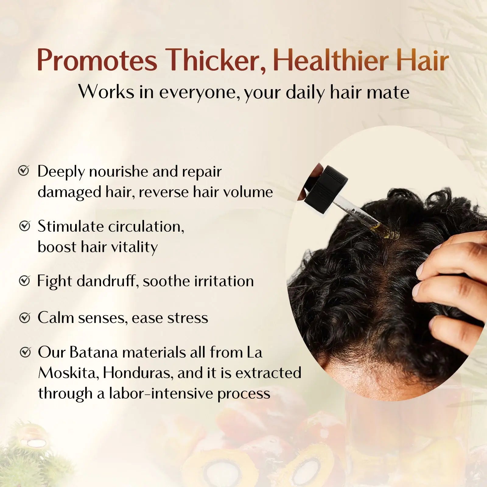 100% Natural Batana Rosemary Castor Hair Oil For Hair Growth - YANIBEST