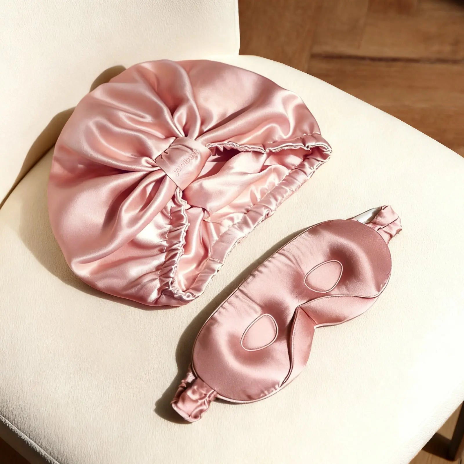 6A Mulberry Silk 3D Sleep Mask Slik Bonnet Turban Cap YANIBEST