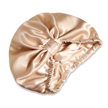 6A Mulberry Silk Bonnet Classic Turban - Champagne YANIBEST