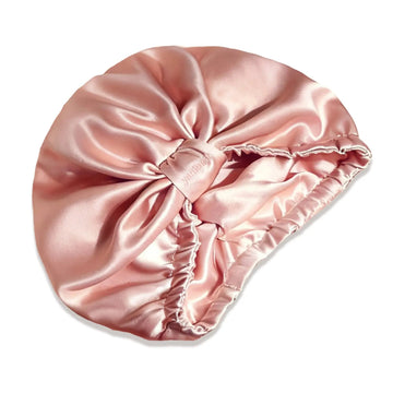 6A Mulberry Silk Bonnet Classic Turban - Pink YANIBEST