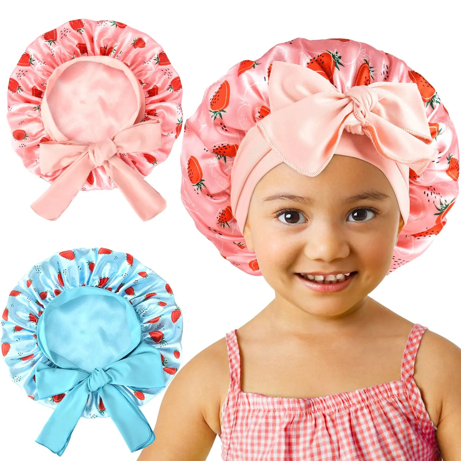Baby Tie Band Butter-Satin™ Bonnet | Strawberry YANIBEST 19.99