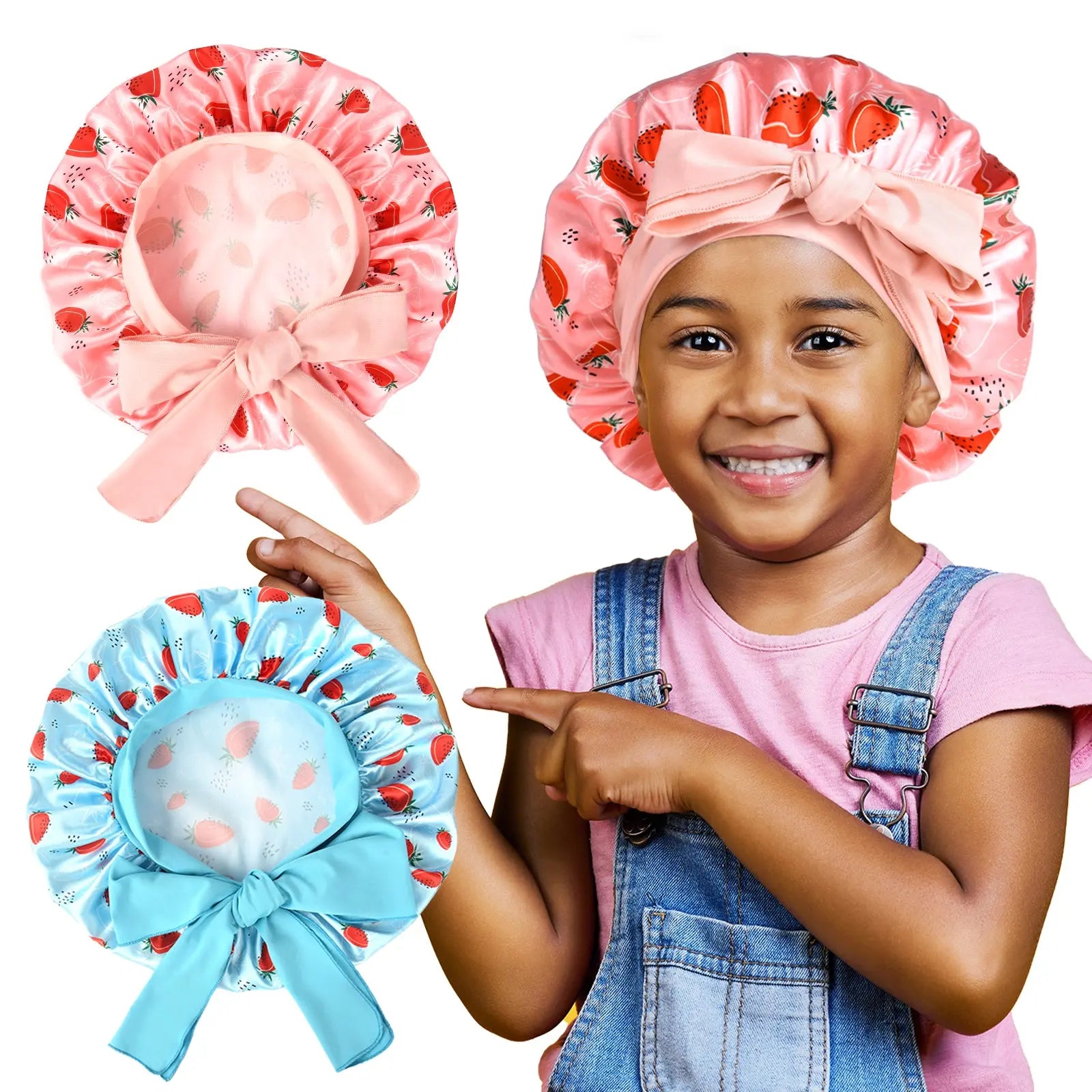 Baby Tie Band Butter-Satin™ Bonnet | Strawberry YANIBEST 20.99