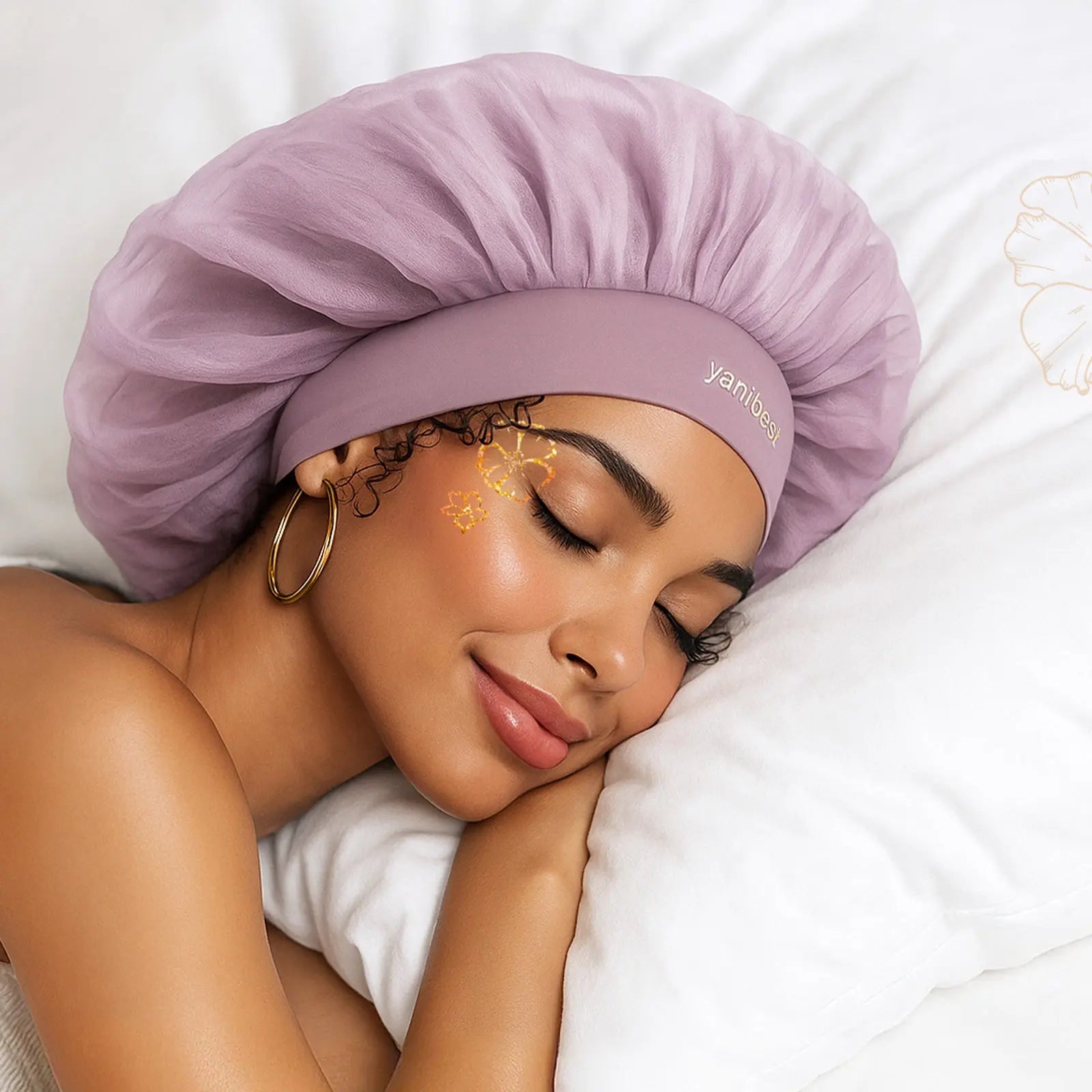 Breeze Bonnet Wide Band Double Layer Satin Lined Bonnet YANIBEST