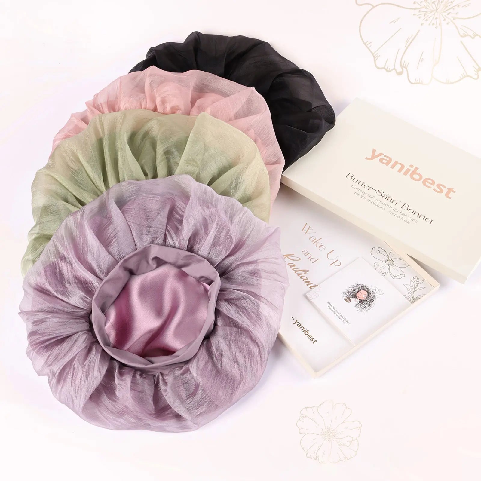 Breeze Bonnet Wide Band Double Layer Satin Lined Bonnet YANIBEST