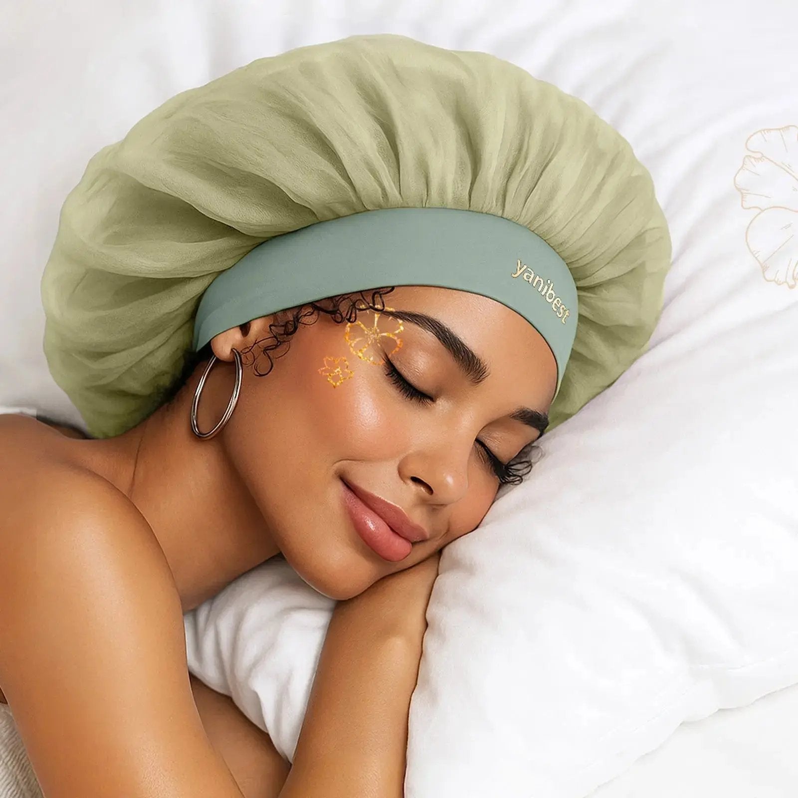 Breeze Bonnet Wide Band Double Layer Satin Lined Bonnet YANIBEST
