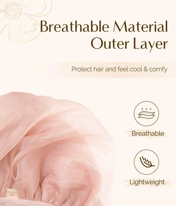 Breeze Bonnet Tie Band Satin Bonnet Breathable, Lightweight YANIBEST