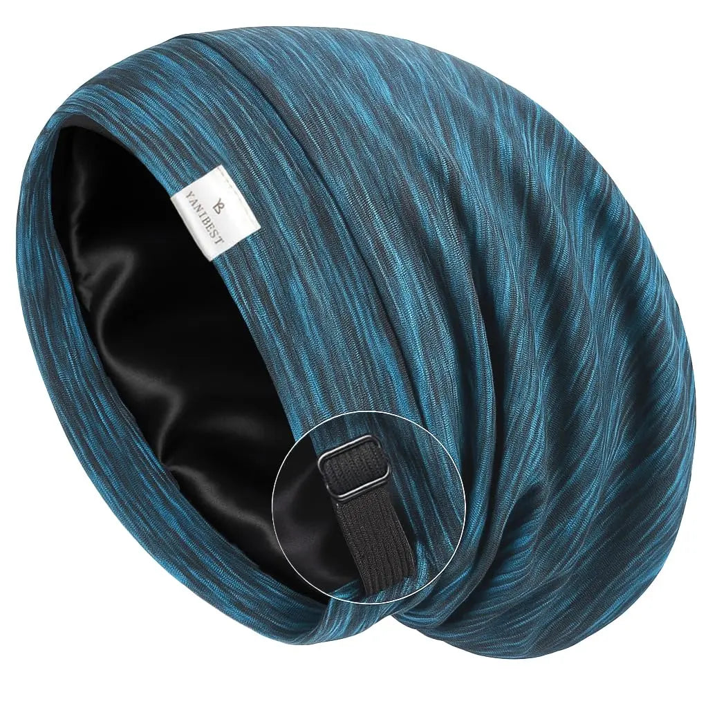 Butter Satin Lined Slouchy Cap - Teal Heather YANIBEST 17.99