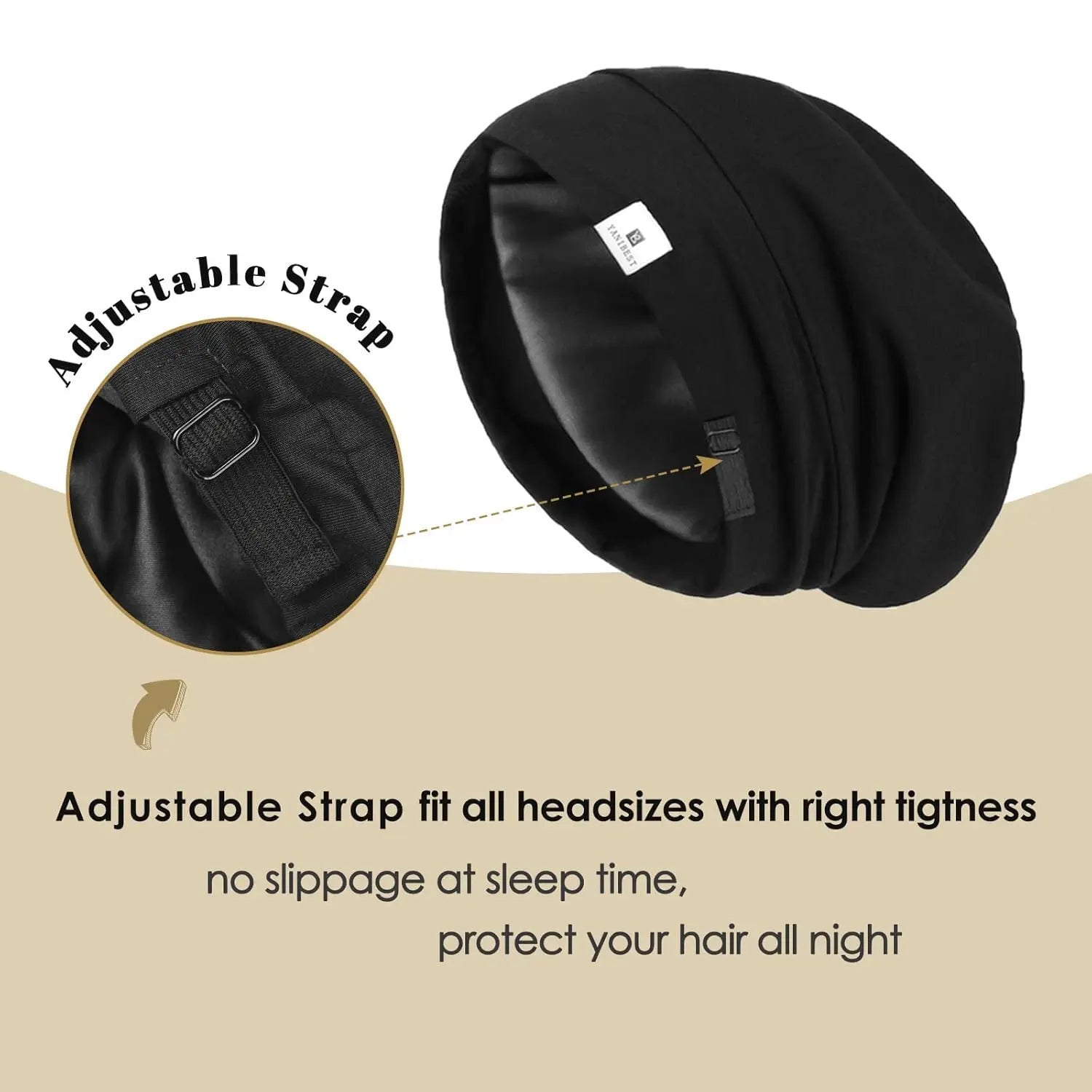 Butter Satin Lined Slouchy Cap | 2 in 1 YANIBEST