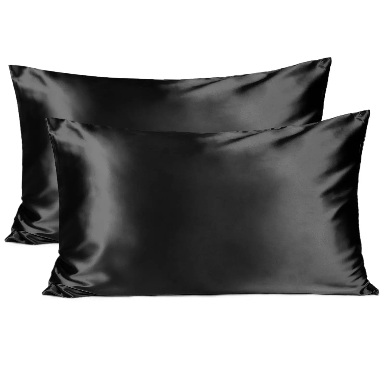 Butter Satin Pillowcases 2 Pack Set| Immersive Black YANIBEST 21.99