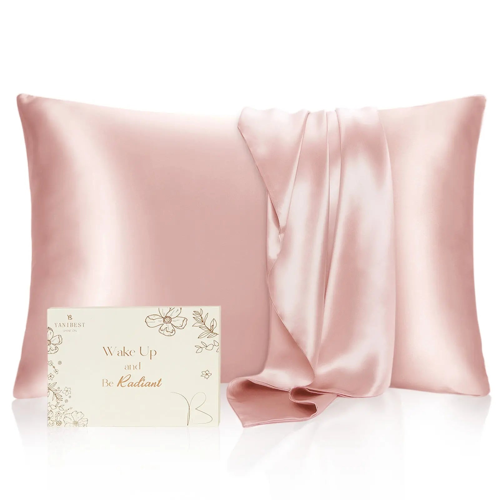Butter-Satin Pillowcases 2 Pack Set| Millennium Pink YANIBEST 21.99