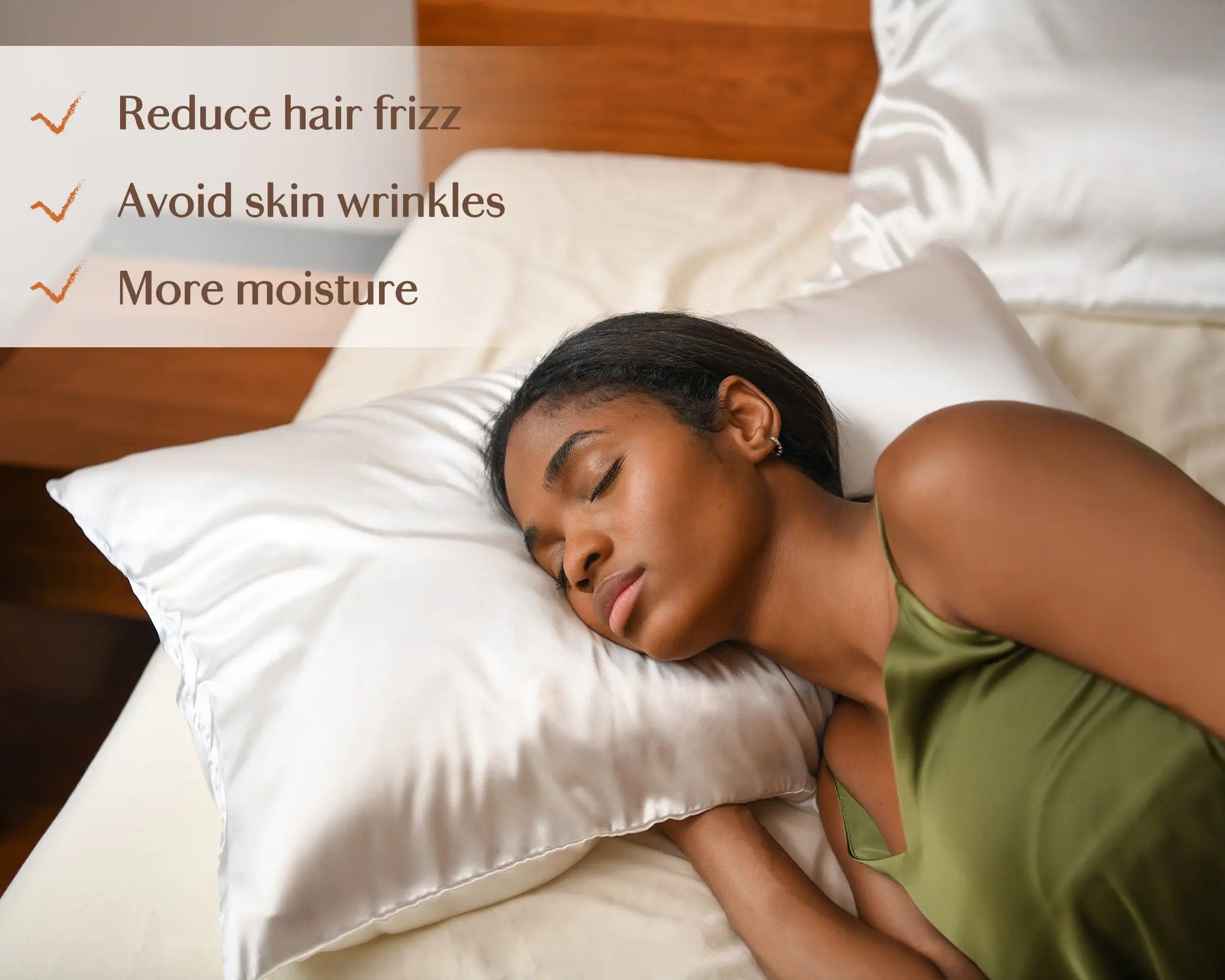 Butter Satin Pillowcases 2 Pack Set| Pure White YANIBEST