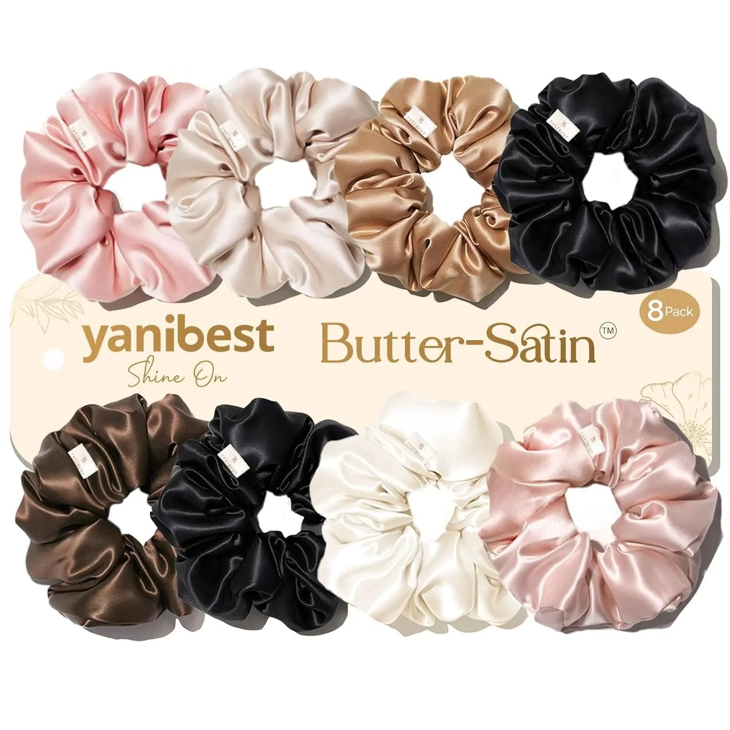 Butter Satin Scrunchie 8 in 1 - Colorful YANIBEST
