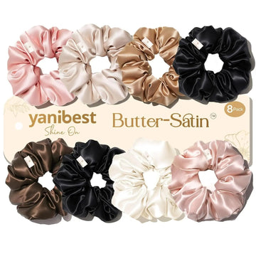 Butter Satin Scrunchie 8 in 1 - Colorful YANIBEST