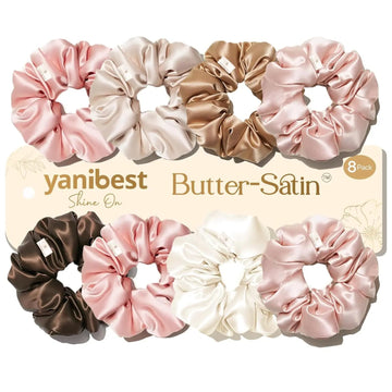 Butter Satin Scrunchie 8 in 1 - Light Colorful YANIBEST