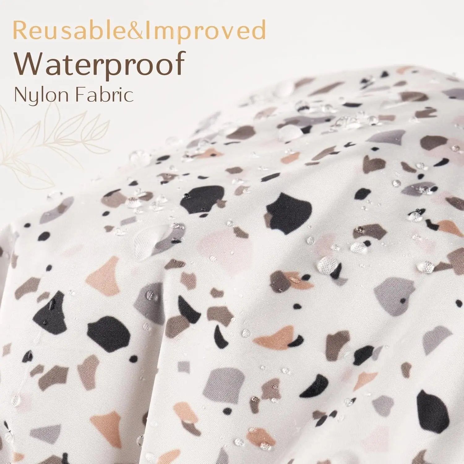 Double Layer Waterproof Shower Cap - Colorful Dots YANIBEST