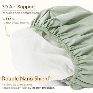 Double Layer Waterproof Shower Cap - Green YANIBEST