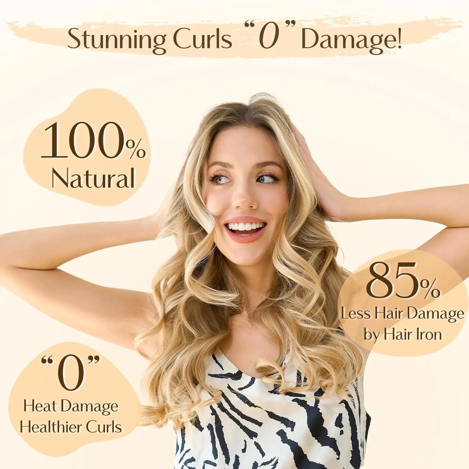 Jumbo Velvet Heatless Flexi Hair Rollers 4 in 1 Set - Chocolate YANIBEST