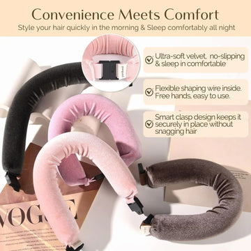 Jumbo Velvet Heatless Flexi Hair Rollers 4 in 1 Set - Colorful YANIBEST