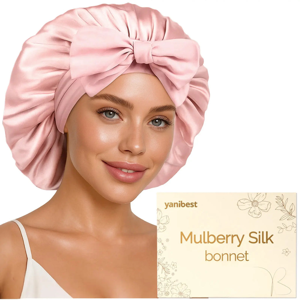 Mulberry Silk Bonnet Champaign YANIBEST