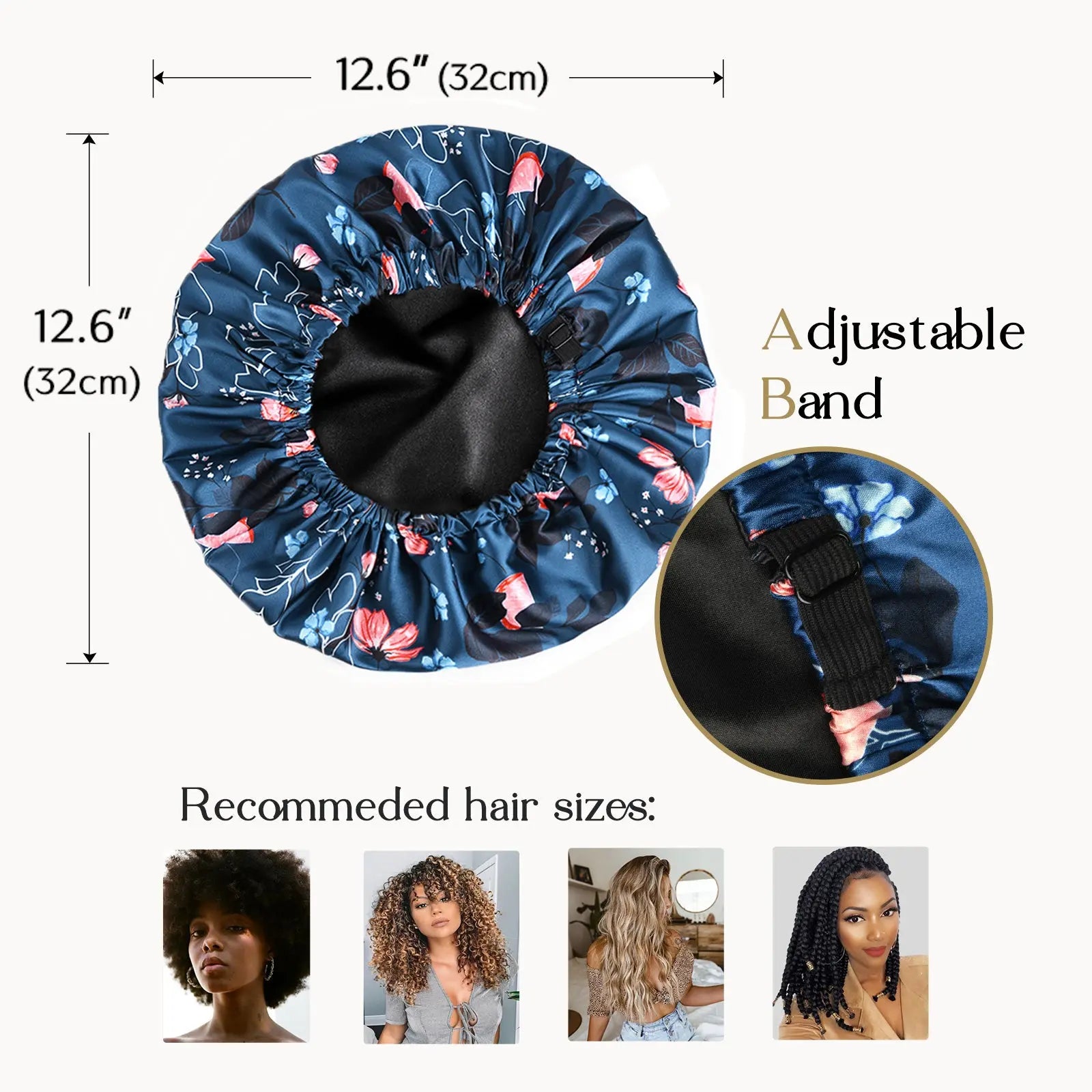 Reversible Satin Bonnet with Scrunchie| Orchid YANIBEST