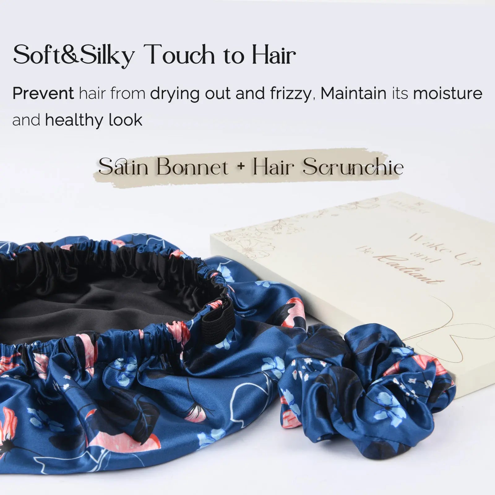 Reversible Satin Bonnet with Scrunchie| Orchid YANIBEST