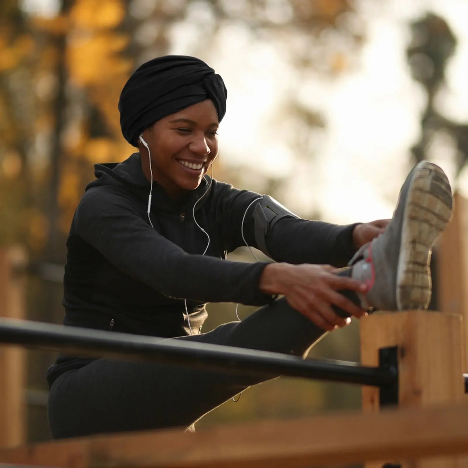 Satin Lined Knotted Turban| Black - YANIBEST