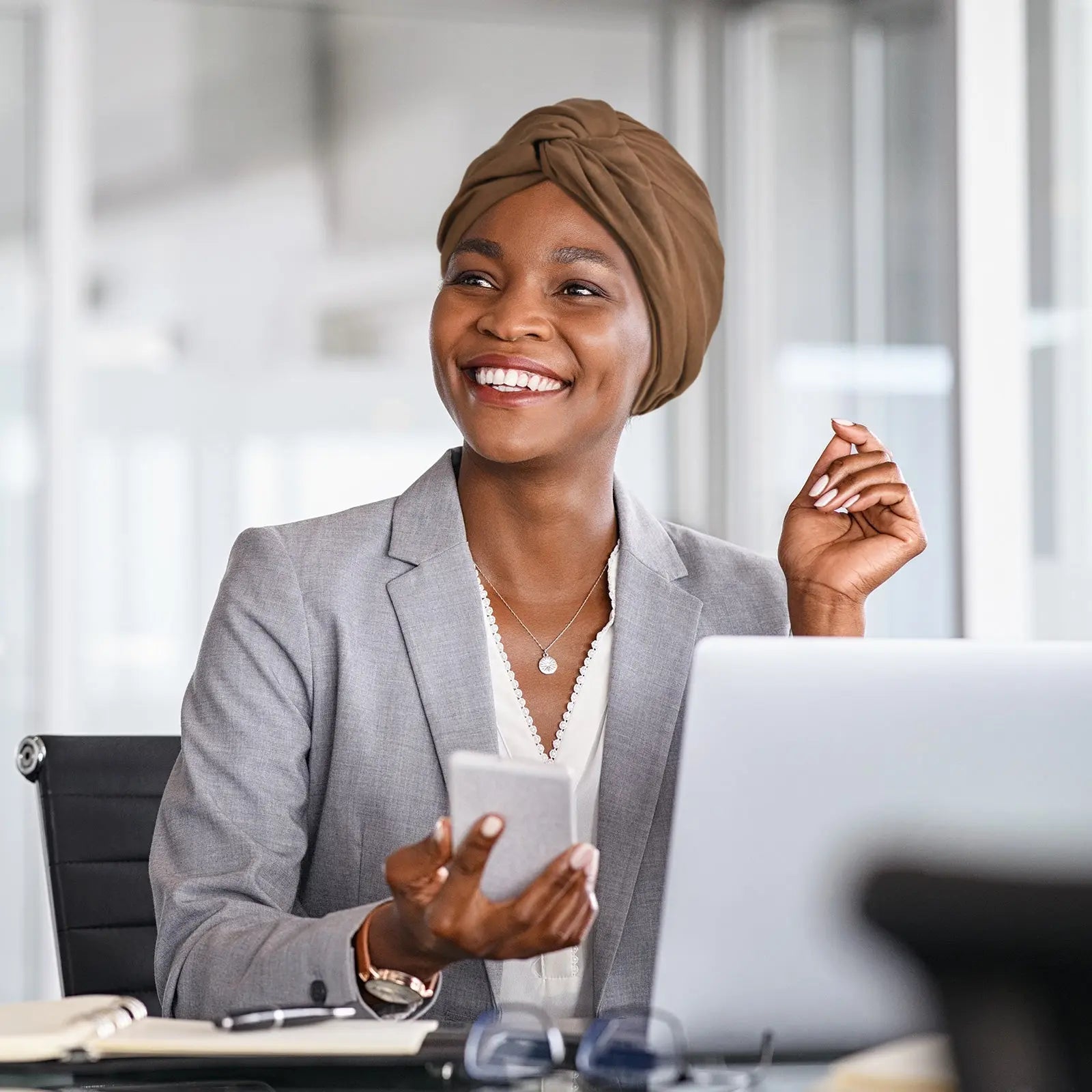 Satin Lined Knotted Turban| Coffee Brown - YANIBEST