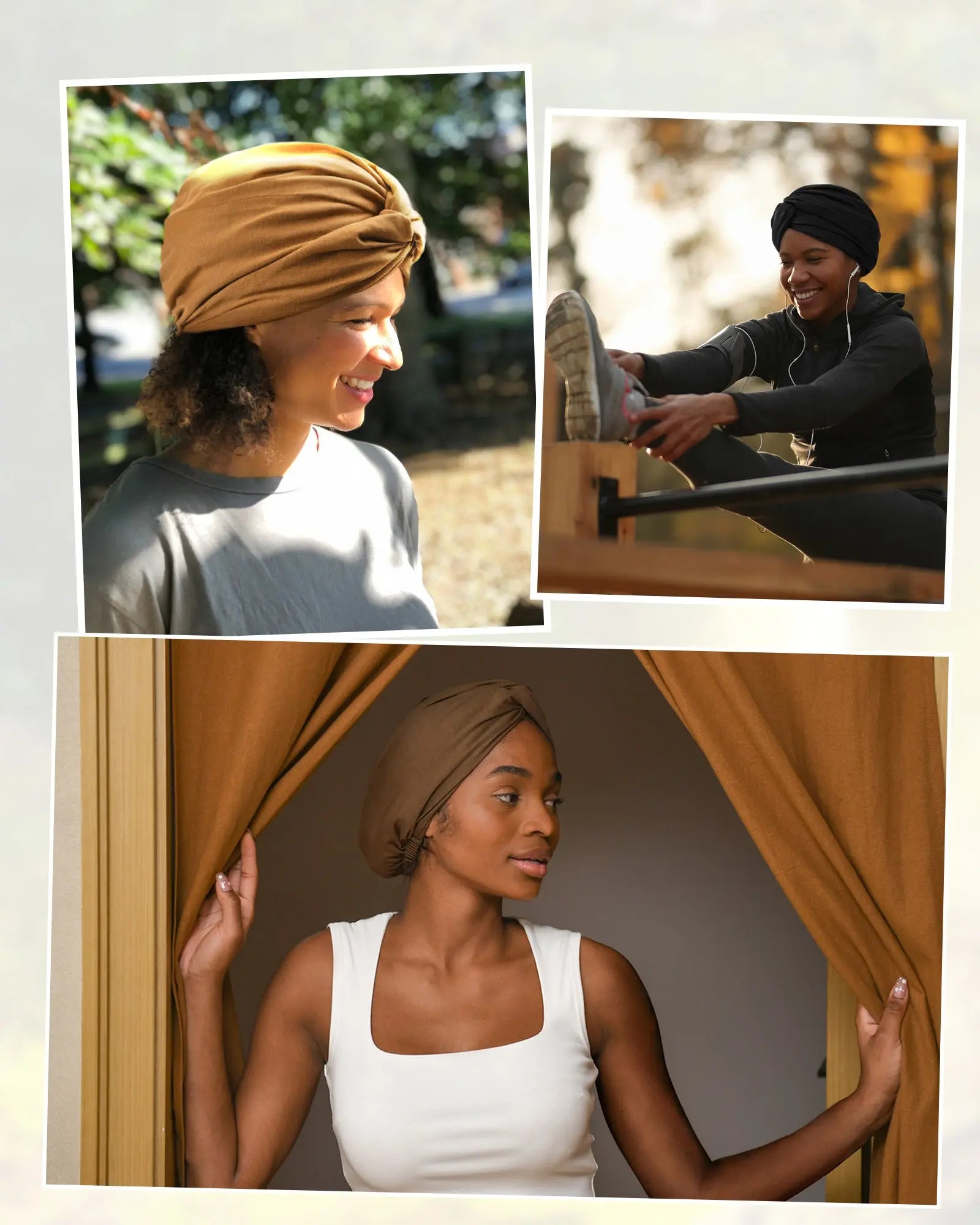 Satin Lined Knotted Turban| Coffee Brown - YANIBEST