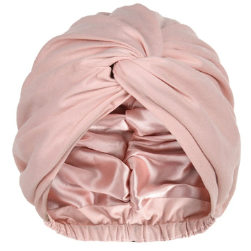 Satin Lined Knotted Turban| Millennium Pink - YANIBEST