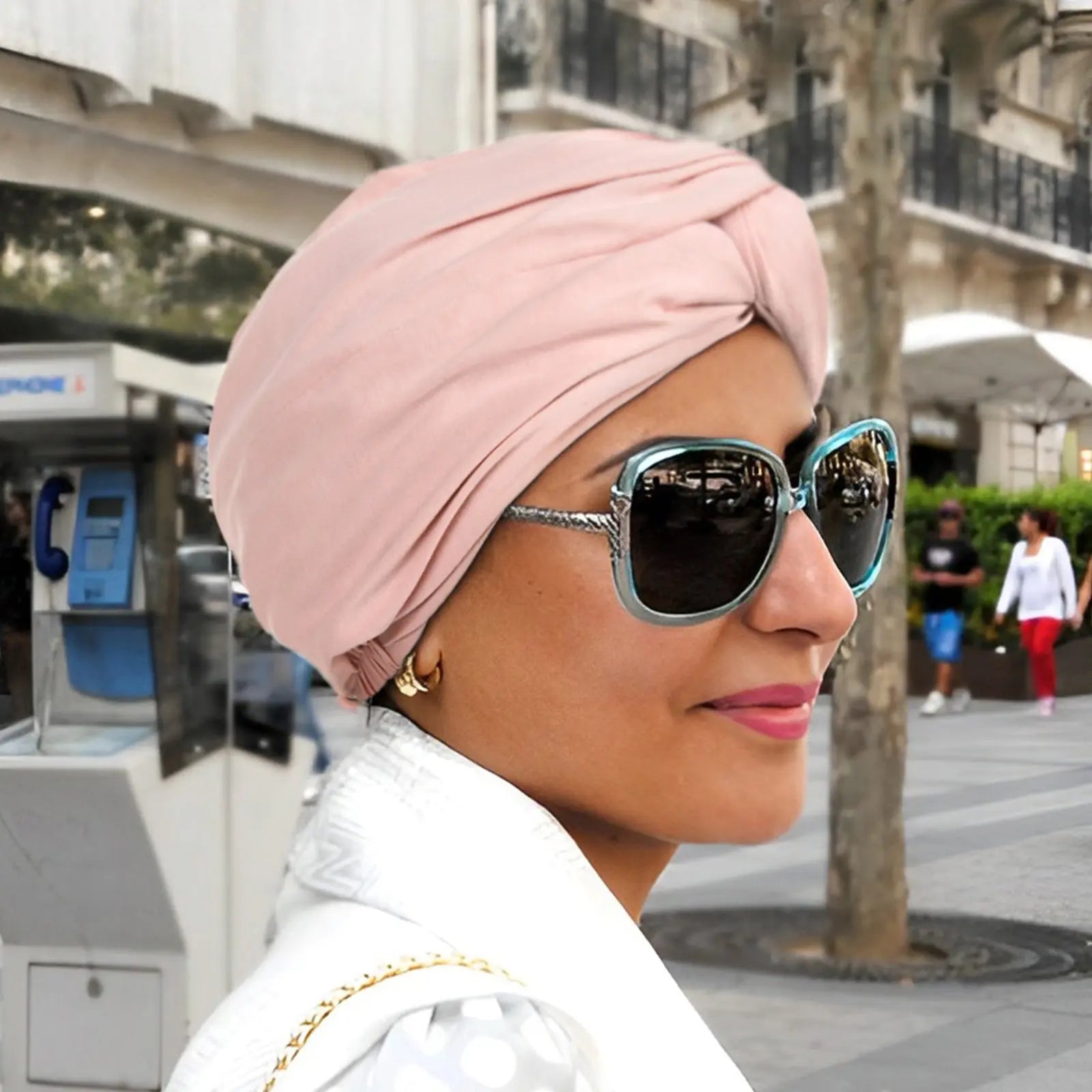 Satin Lined Knotted Turban| Millennium Pink - YANIBEST