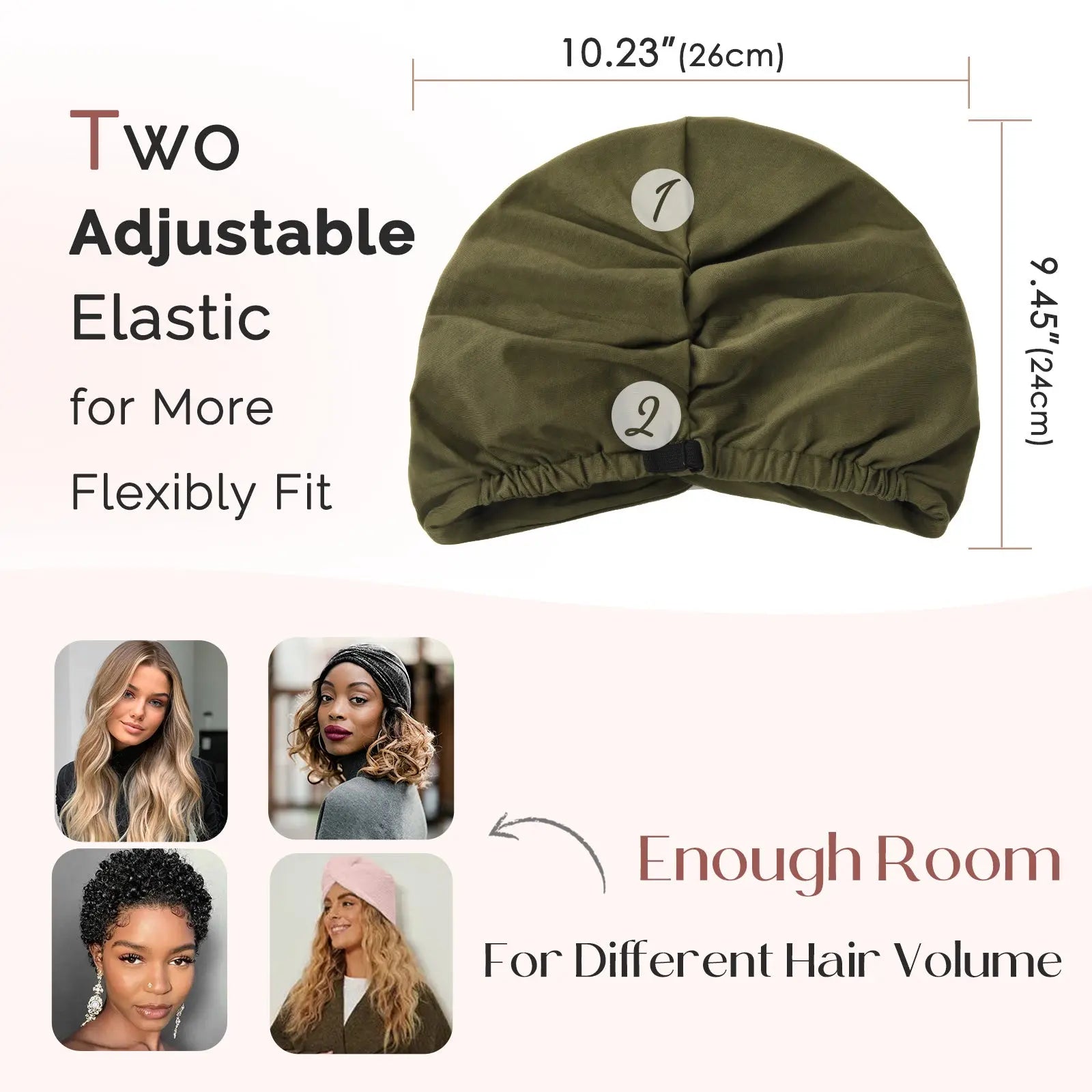 Satin Lined Knotted Turban| Olive Green - YANIBEST
