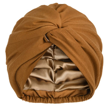 Satin Lined Knotted Turban| Yellow - YANIBEST