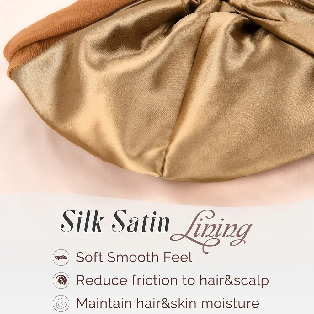 Satin Lined Knotted Turban| Yellow - YANIBEST