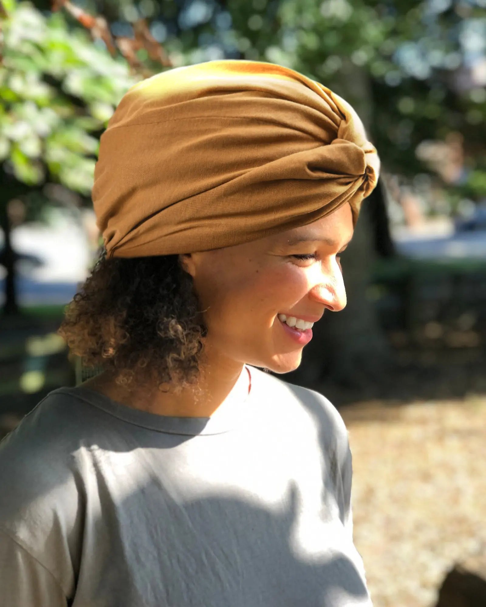 Satin Lined Knotted Turban| Yellow - YANIBEST