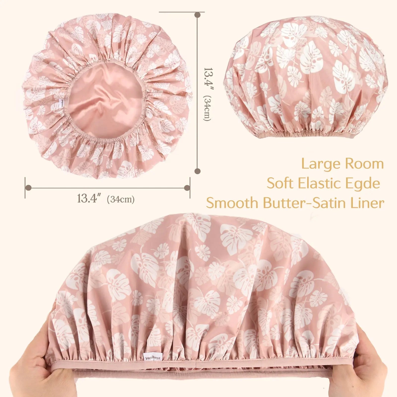 Satin Lined Shower Cap YANIBEST
