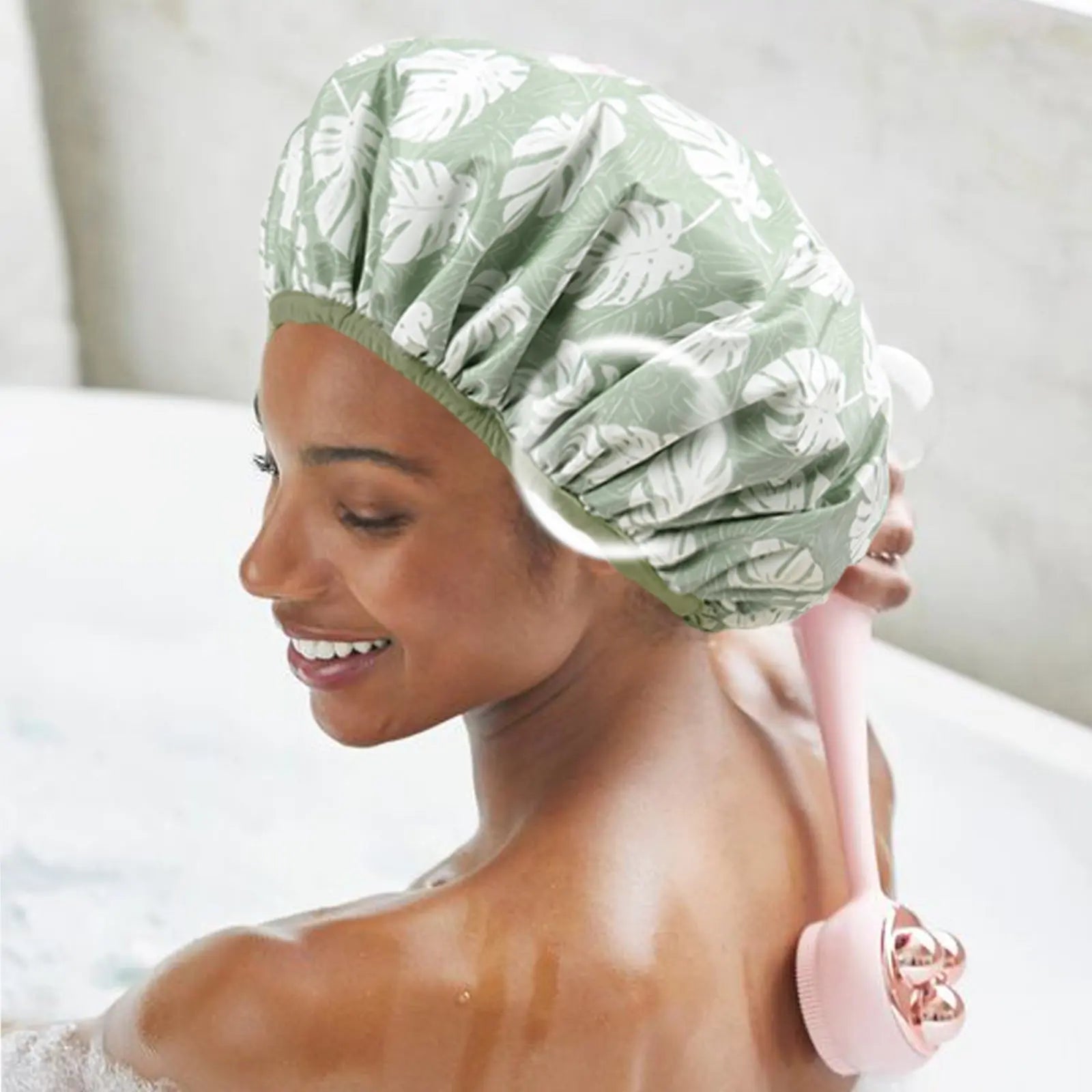Satin Lined Shower Cap YANIBEST