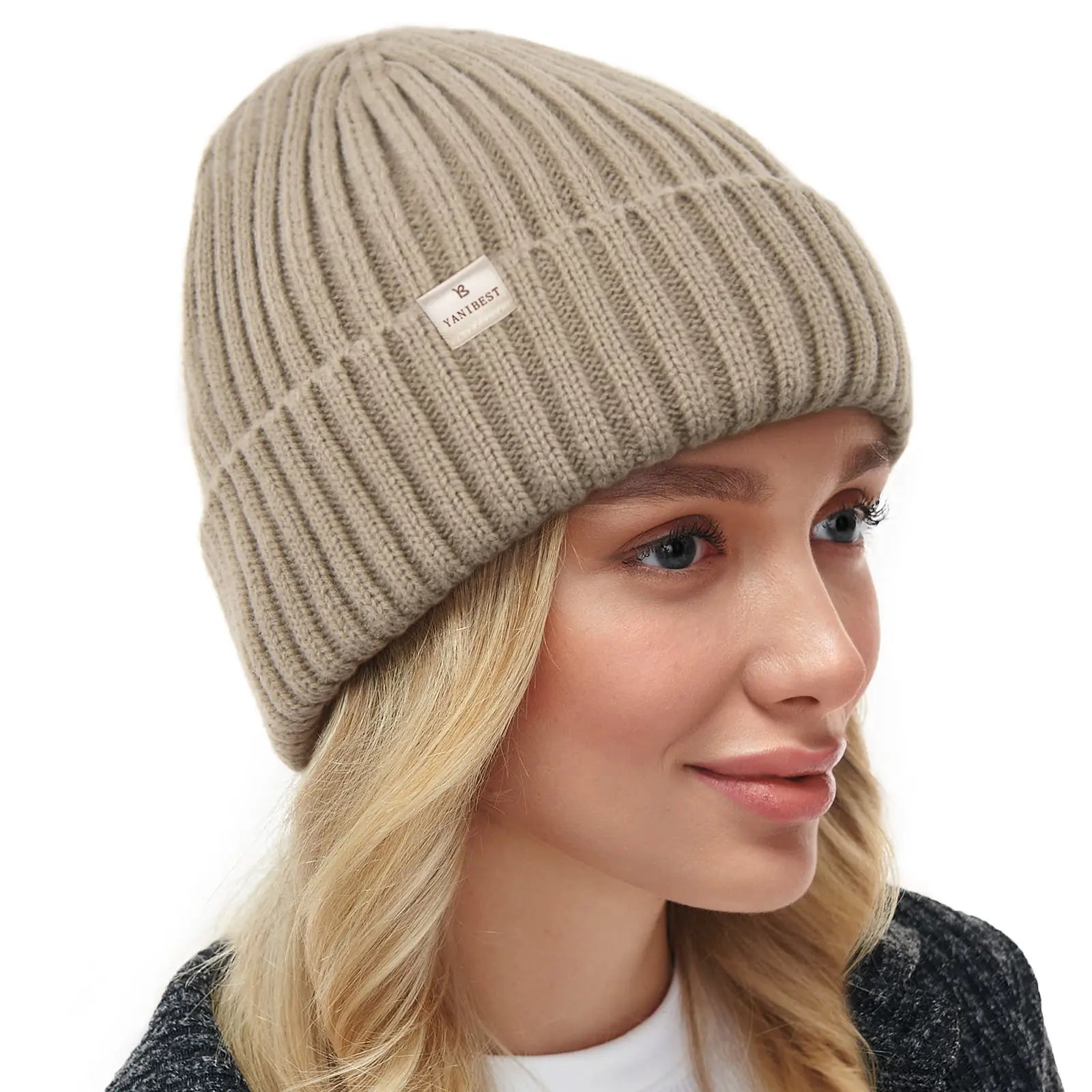 Satin Lined Winter Beanie Hat| Ash Grey - YANIBEST