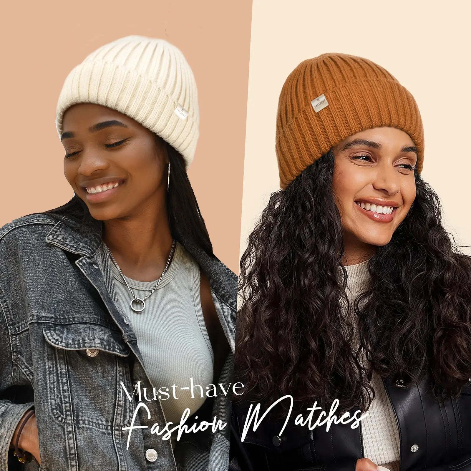 Satin Lined Winter Beanie Hat| Beige - YANIBEST