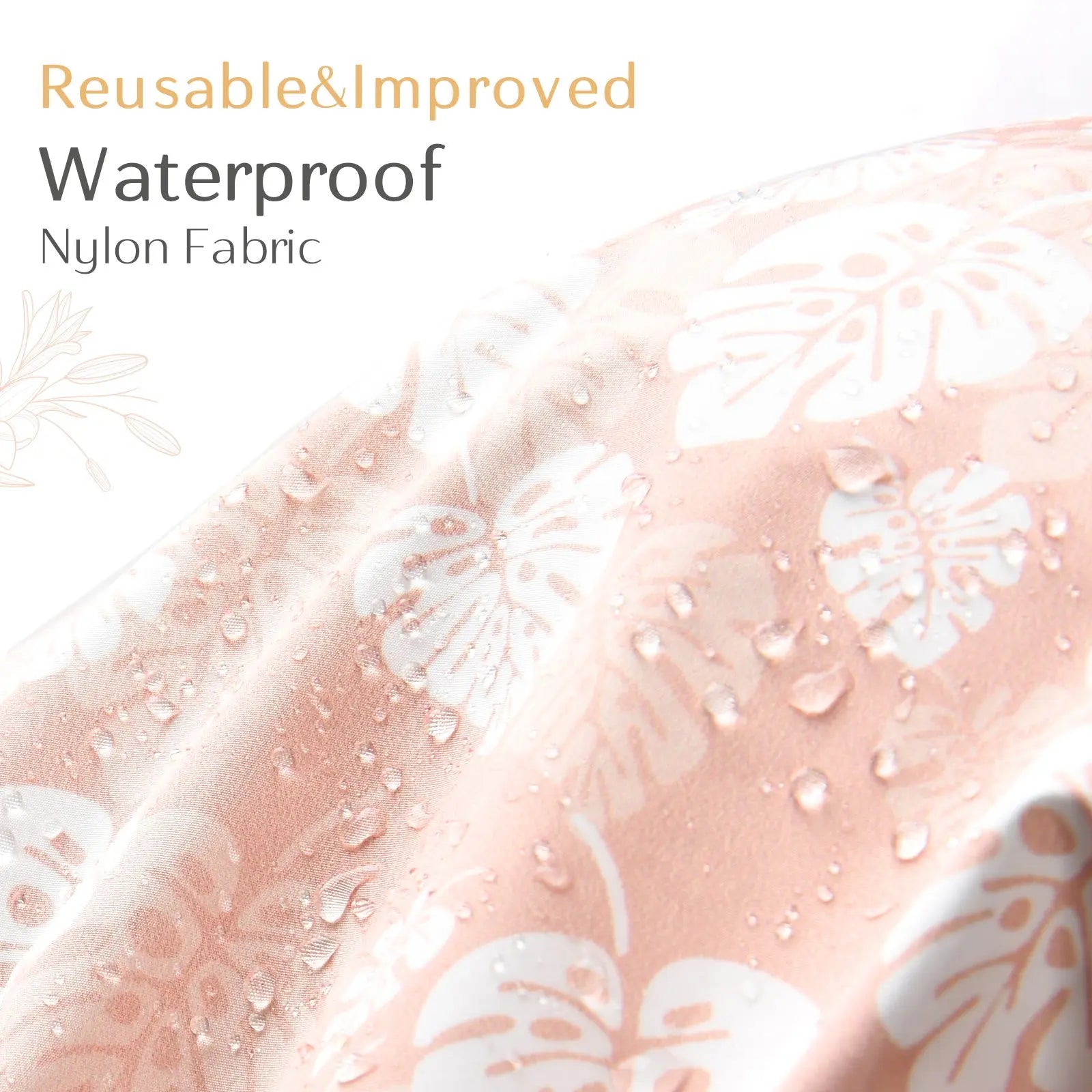 Stylish Bow Tie Waterproof Shower Cap| Pink Floral - YANIBEST