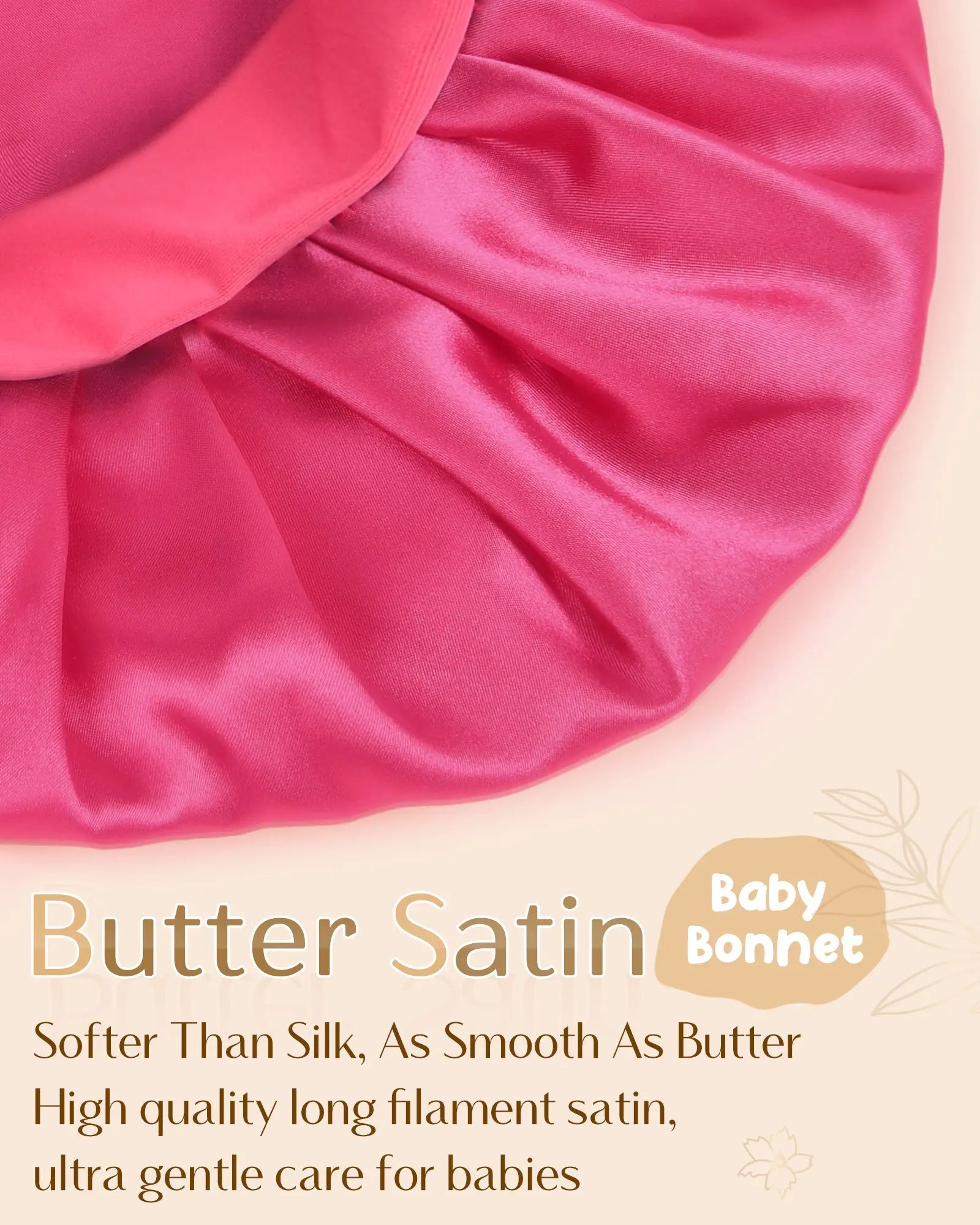 Toddler Tie Band Butter Satin Bonnet YANIBEST