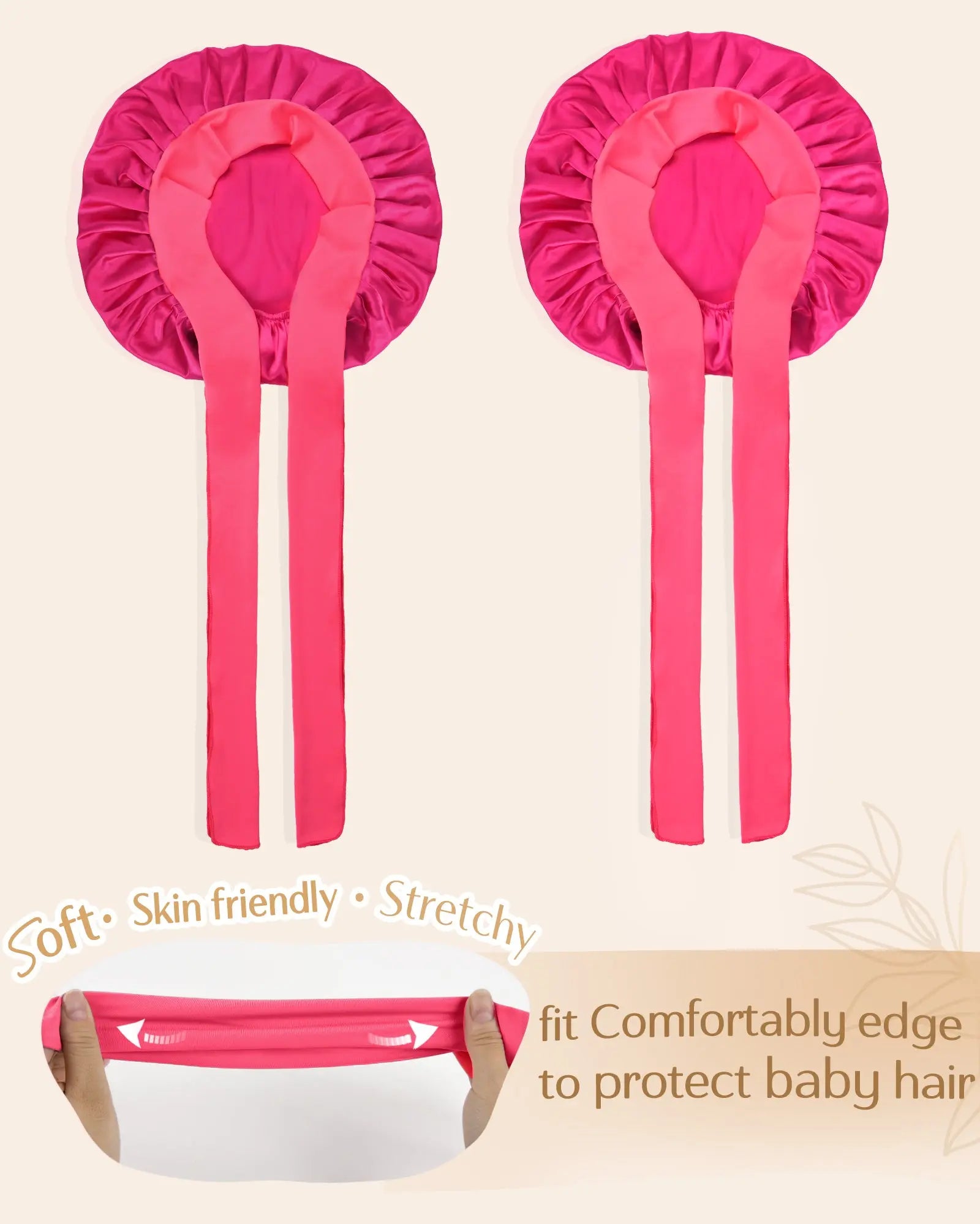 Toddler Tie Band Butter Satin Bonnet YANIBEST