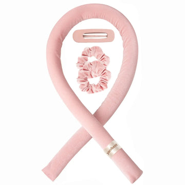 Velvet Heatless Hair Curler Rods - Blush Pink YANIBEST