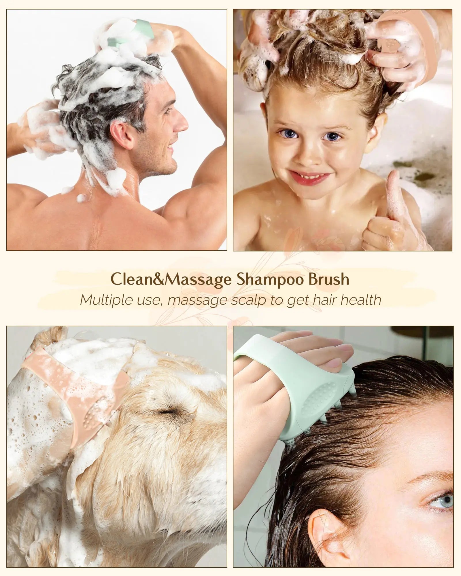 YANIBEST Hair Shampoo Massager| Pink - YANIBEST