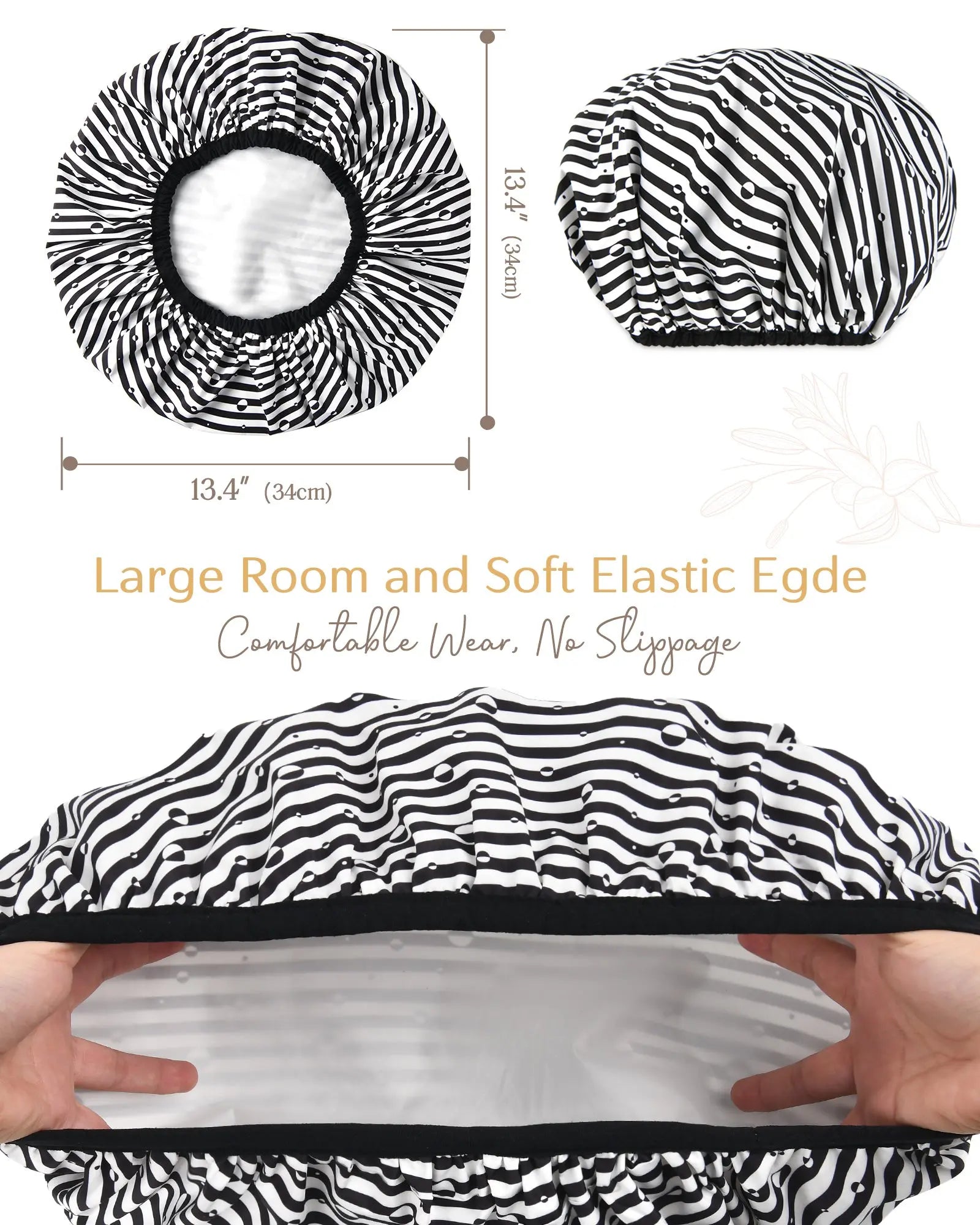 YANIBEST Waterproof Shower Cap| Stripes - YANIBEST