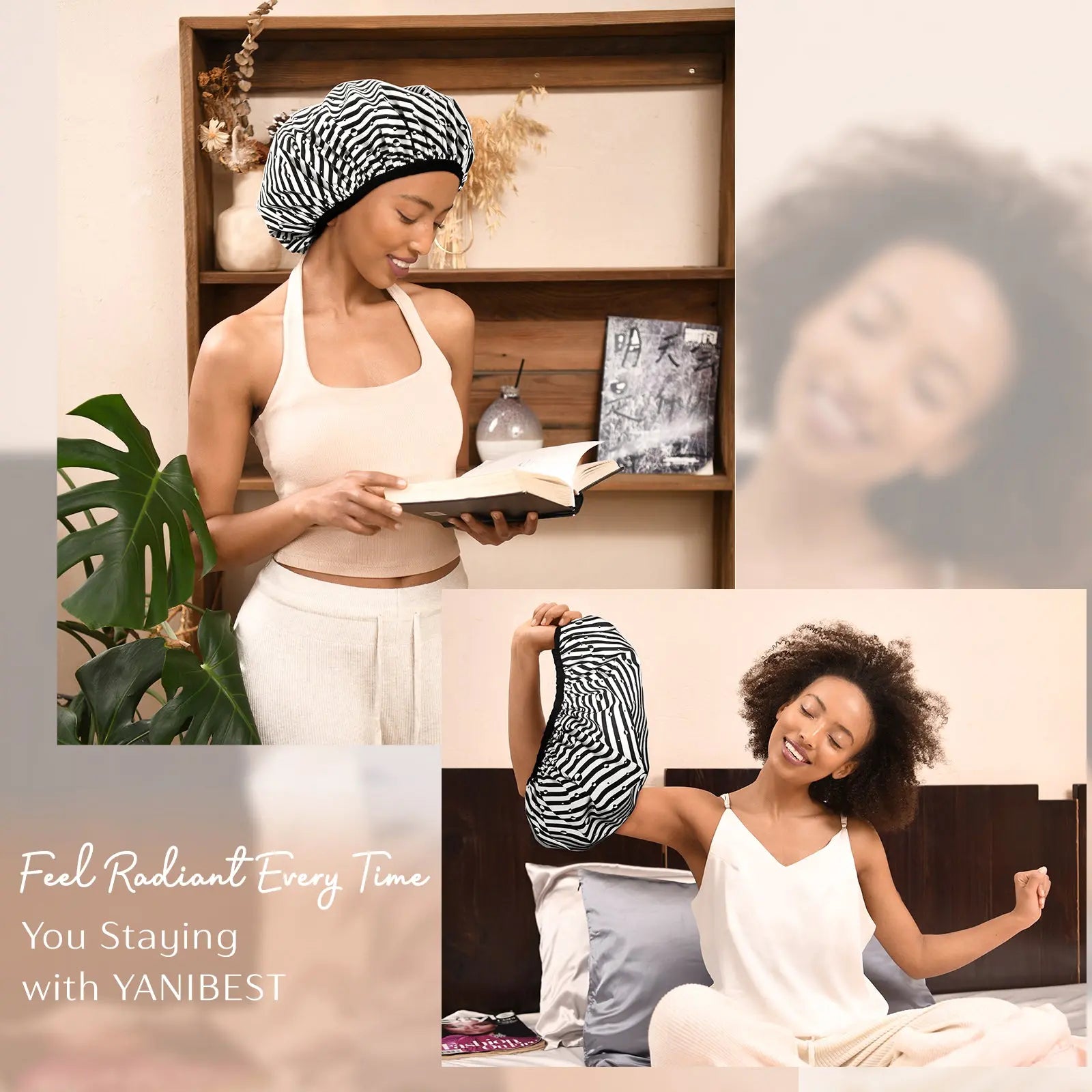 YANIBEST Waterproof Shower Cap| Stripes - YANIBEST