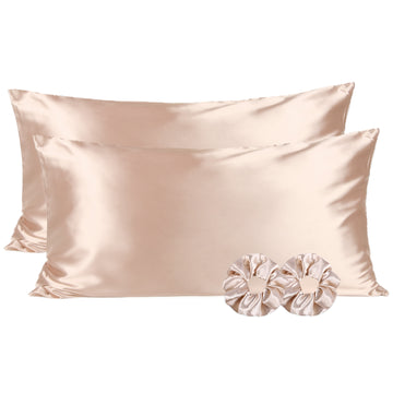Butter Satin Pillowcases 2 Pack Set| Rose Golden