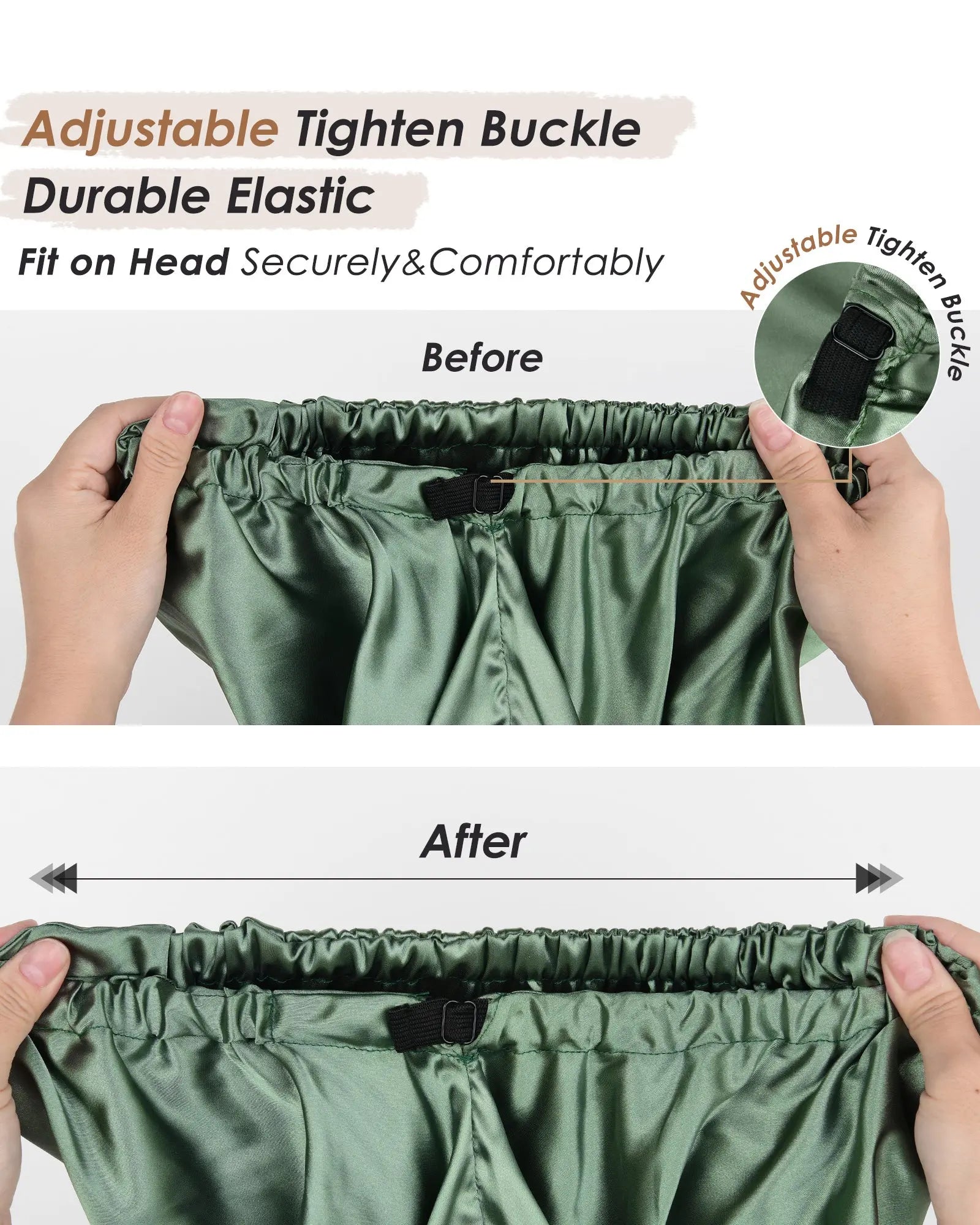 Long Tail Satin Bonnet| Jade Green YANIBEST