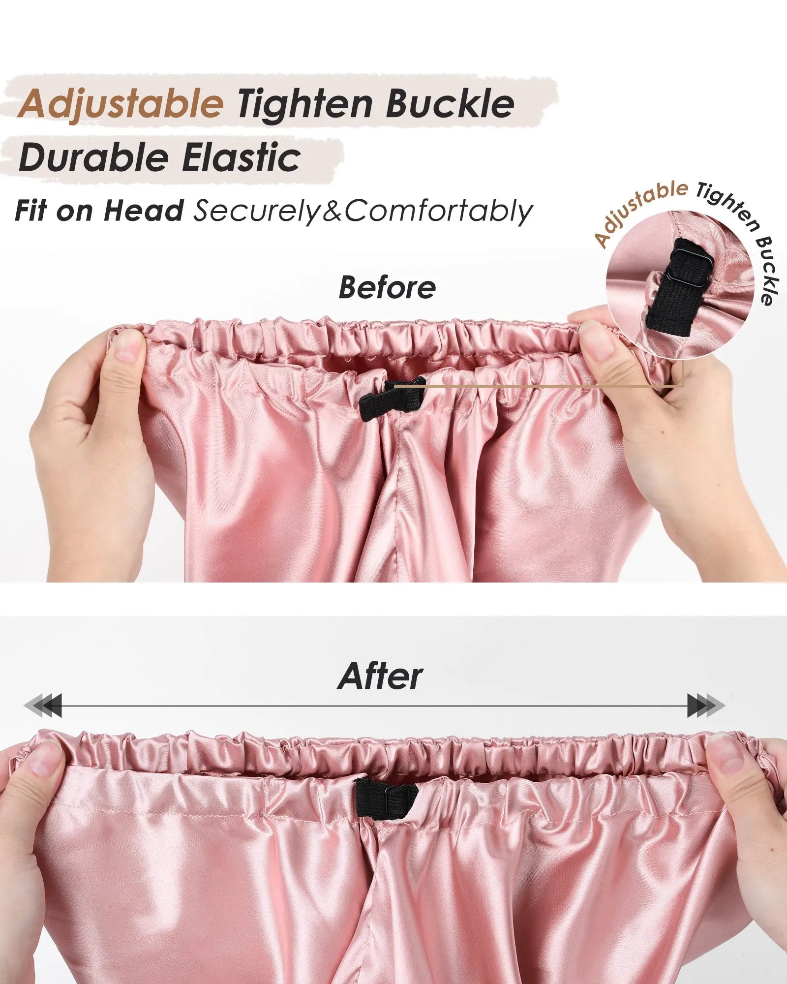 Long Tail Satin Bonnet| Millennial Pink YANIBEST