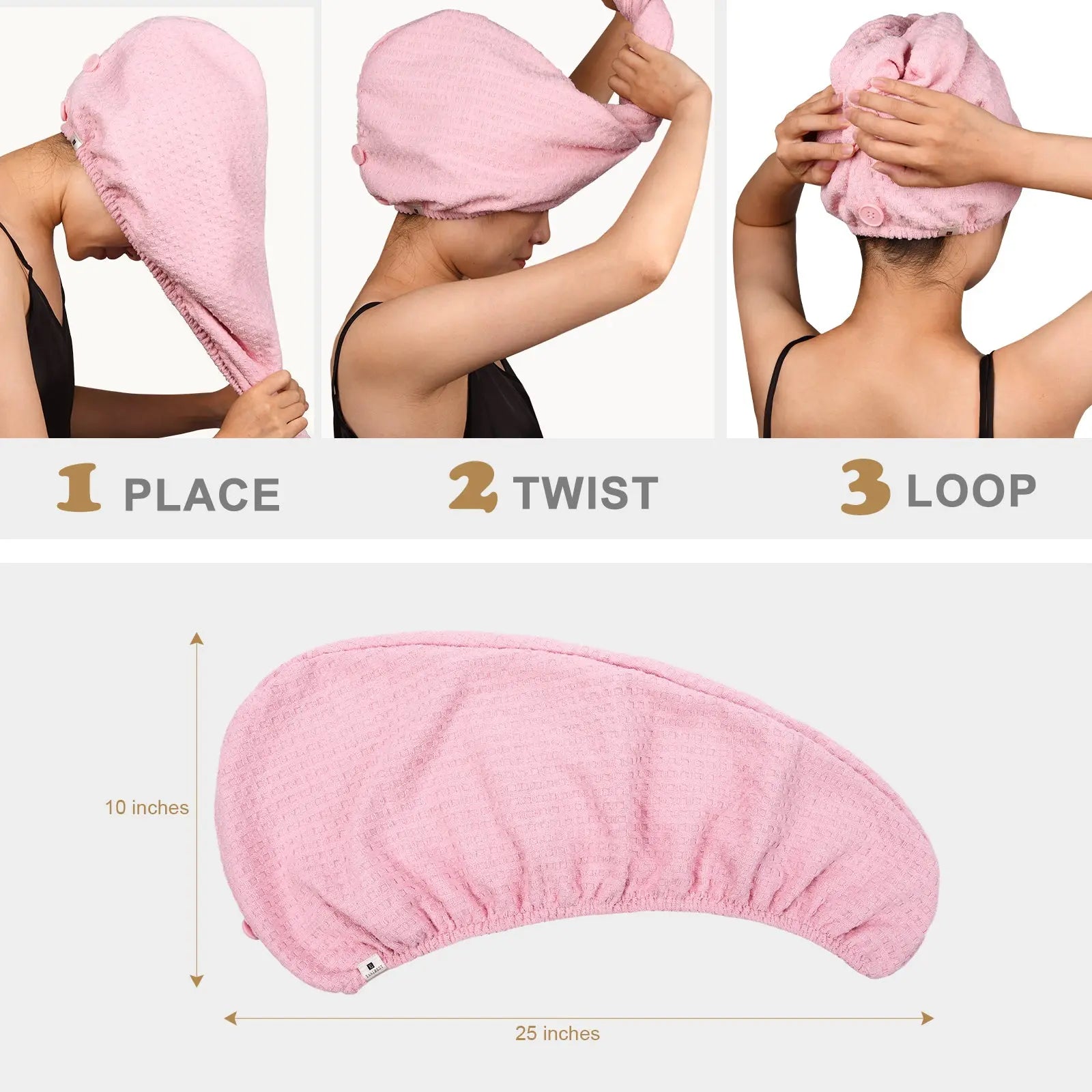 Mircrofiber Hair Towel Turban YANIBEST