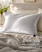 Mulberry Silk 22MOMME Luxury Pillowcase | Silver Grey